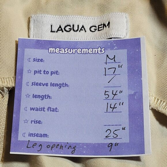 LAGUA GEM Ivory Halter Cami Neck Jumpsuit Size M Wide Leg Adjustable Japanese - Picture 3 of 14